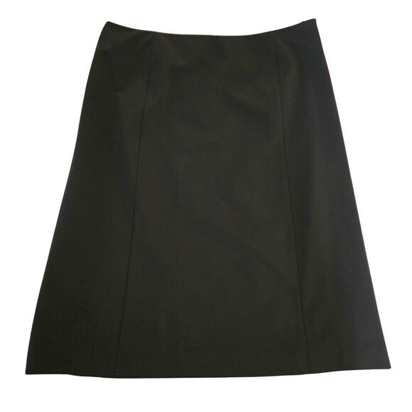 Prada Gabardine Tecno Stretch A-Line Skirt Navy Size 48 Italy Luxury Staple - Picture 3 of 15
